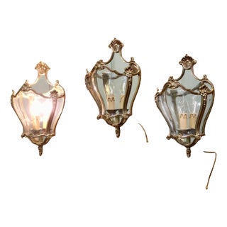 Louis XV French Wall Lights, 1950, Set of 3 For Sale