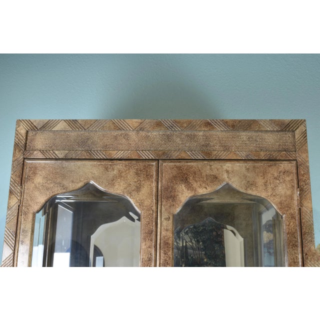 Wood 1990s Vintage Expedition Cabinet Moorish Style by Drexel For Sale - Image 7 of 13