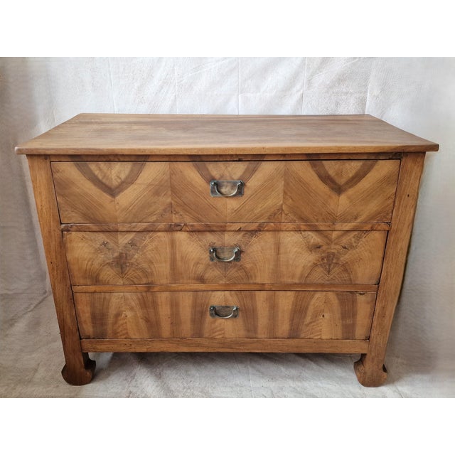 Biedermeier Chest of Drawers in Walnut, 1890s For Sale - Image 11 of 11