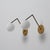 Vintage Italian Geometric Brass and Opaline Globe Wall Sconces, 1950s, Set of 2 For Sale - Image 10 of 14
