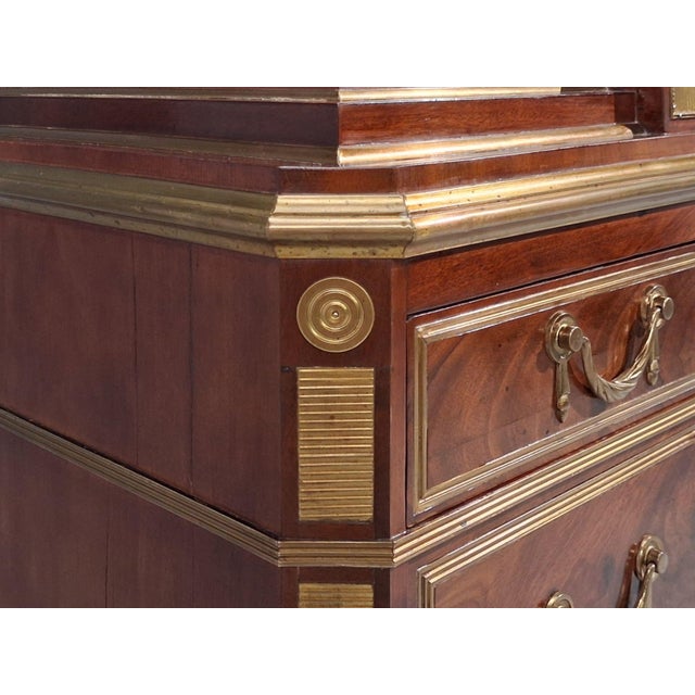 Russian Neoclassical, Commode, Crotch Mahogany, Bronze, Baltic States, 1860s For Sale - Image 11 of 16