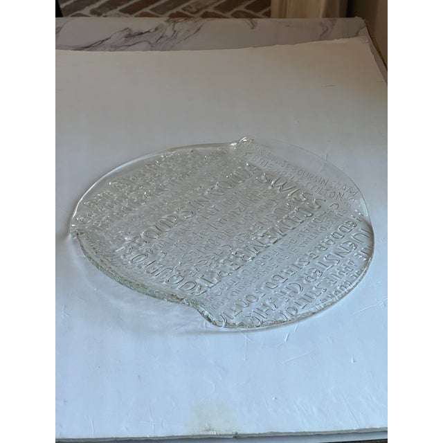 1970s Vintage Glass Cheese Serving Tray For Sale - Image 5 of 6