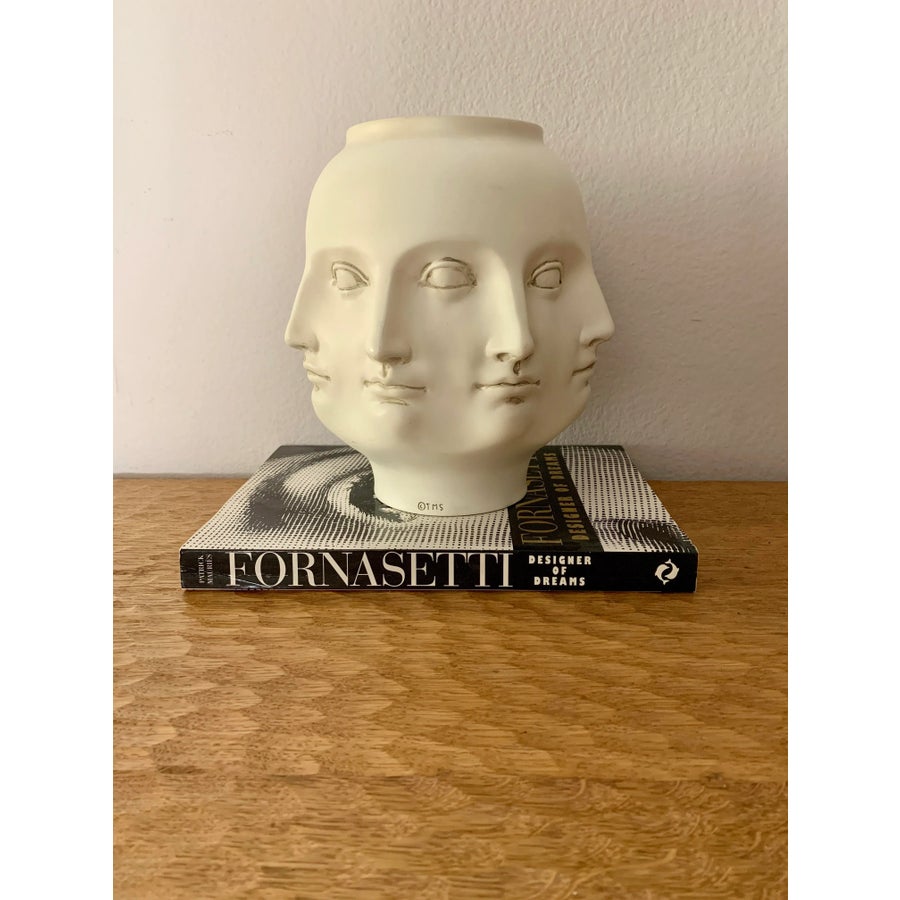 Abstract Fornasetti Style TMS Sculpture Perpetual Face Vase