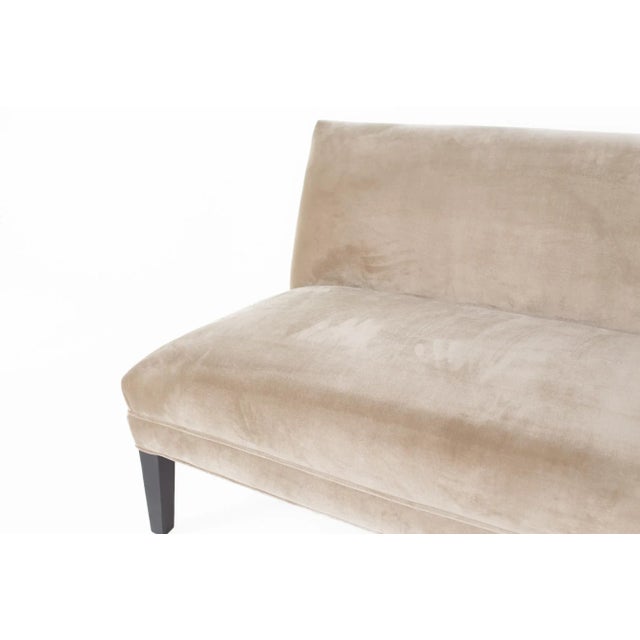 Mitchell Gold + Bob Williams Mitchell Gold and Bob Williams Gray Velour Armless Sofa For Sale - Image 4 of 8