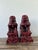 Burgundy Vintage Asian “Sang De Bouf” Foo Lions - A Pair For Sale - Image 8 of 12