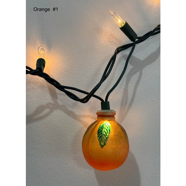 Glass All 6, 1-Price- Vintage Glass Christmas Light Covers - Fruits01 For Sale - Image 7 of 13