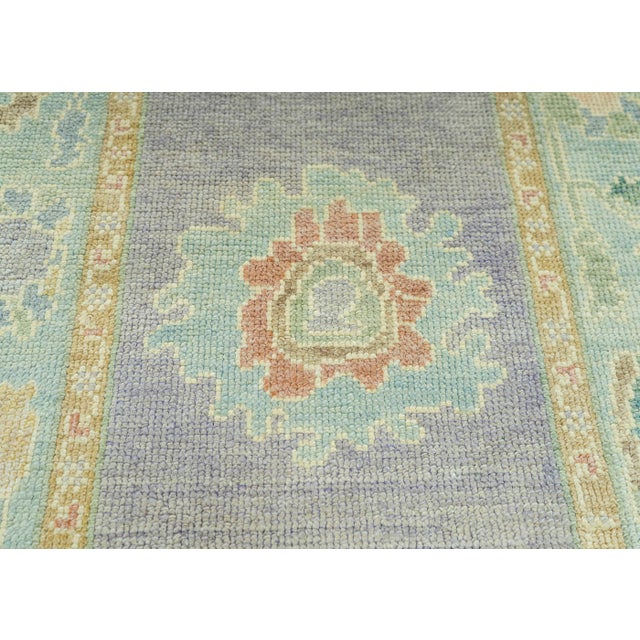 Turkish Turkish Oushak Rug 2'10" x 8'6" #19232 For Sale - Image 3 of 8
