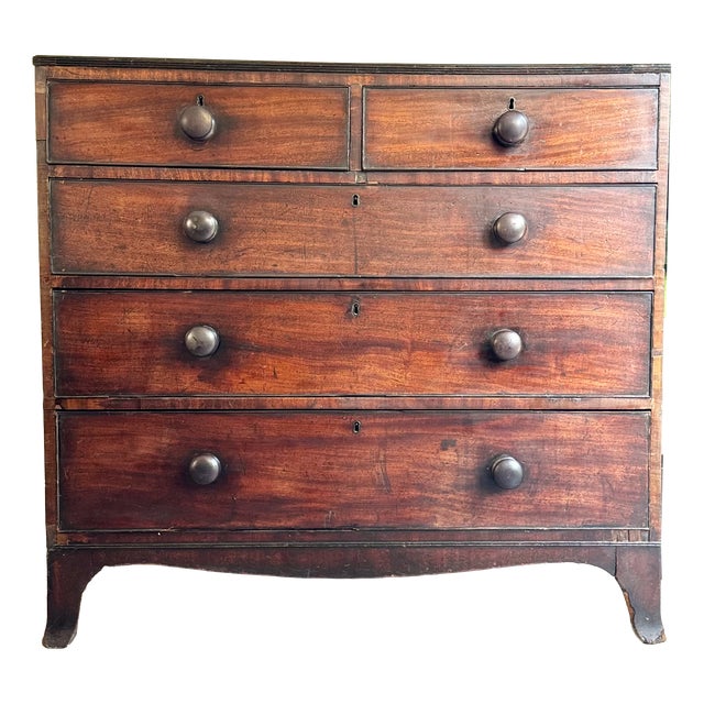 Large Antique Chest of Drawers in Mahogany, 1890s For Sale