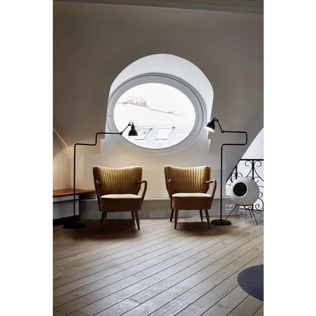 Black Black Lampe Gras N° 411 Floor Lamp by Bernard-Albin Gras For Sale - Image 8 of 11