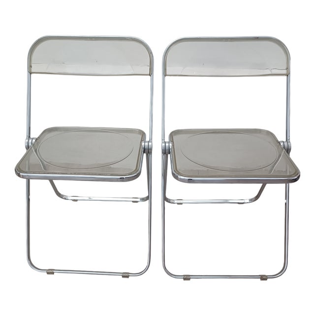 Plia Chairs by Giancarlo Piretti for Anonima Castelli, 1967, Set of 2 For Sale