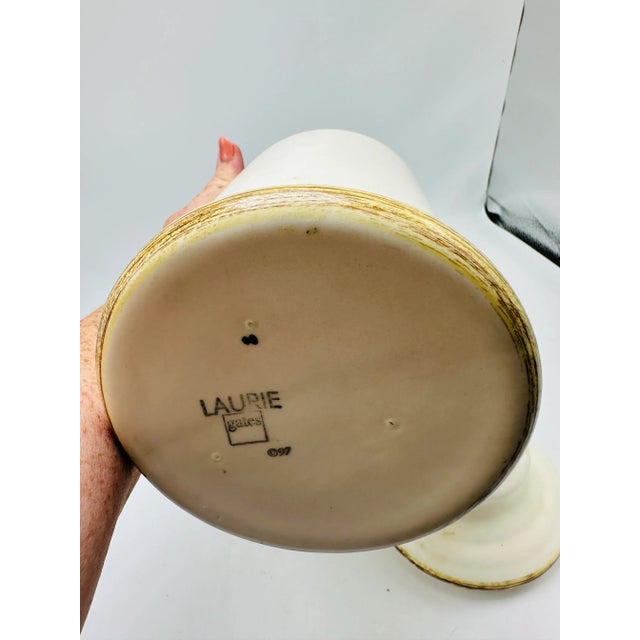 Ceramic Topiary Design Canister For Sale - Image 4 of 6