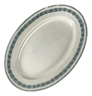 Large Oval Earthenware Rachel Dish from Moulins des Loups & Hamage, 1920s