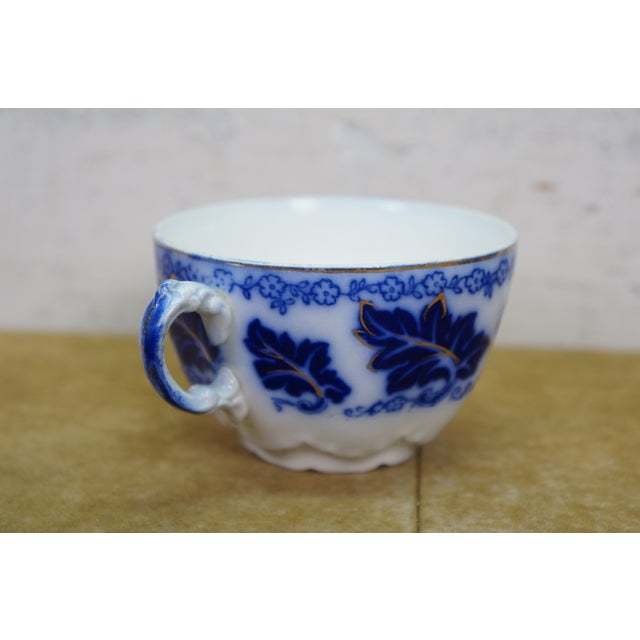 Ceramic 20 Pc Antique English Johnson Bros Normandy Flow Blue Porcelain Dinnerware For Sale - Image 7 of 17