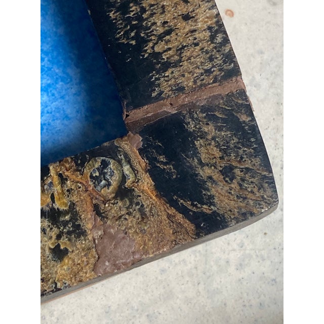 Carved Horn Picture Frames With Abstract Watercolor Paintings, Set of 2 For Sale - Image 15 of 17