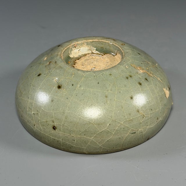 Antique Chinese Celadon Crackle‑Glaze Bowl, Collectible Antique For Sale - Image 4 of 5