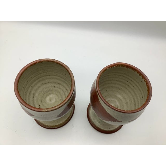 Ceramic Mid-Century Signed Stoneware Vase and Two Mugs - 3 Piece Set For Sale - Image 7 of 13