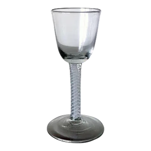 English George III Double-Series Cotton Twist Stem Wine Glass