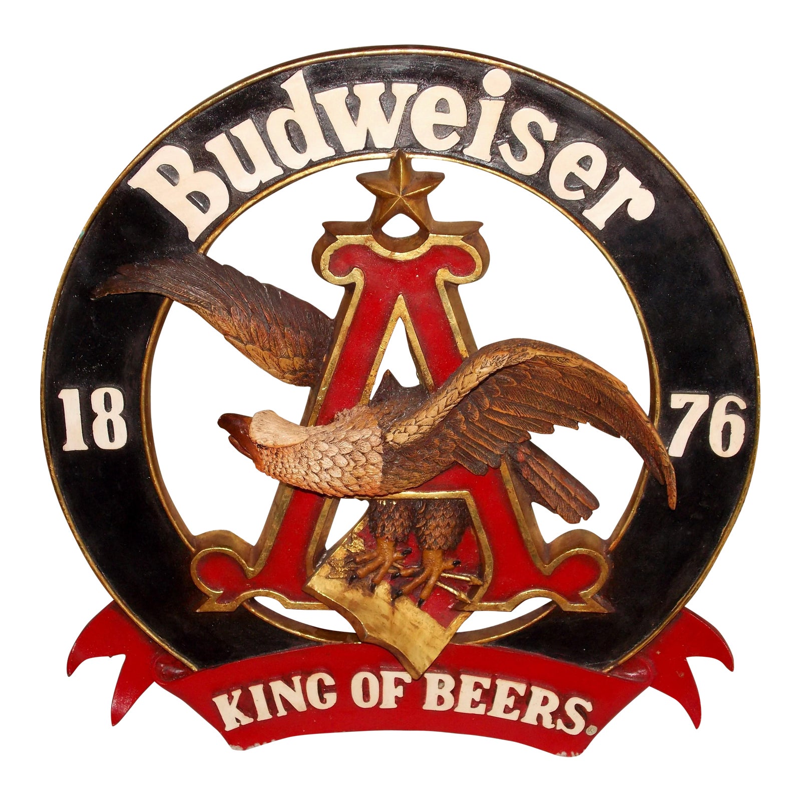 1876 Budweiser King of Beers Sign Chairish