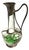 1900s Austrian Art Nouveau Pewter Jugendstil Clade Green Art Glass Wine Carafe For Sale
