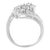 Contemporary 14KT White Gold Diamond Cluster Ring Band (7/8 cttw, H-I Color, I1-I2 Clarity) - Size 7 For Sale - Image 3 of 6