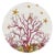 Coral Reef Vegan Leather Round Pebble Placemat, White Pink, Set of 4 For Sale