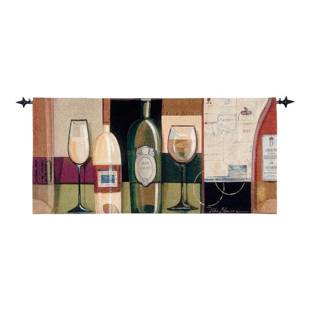 Vin Blanc Loom Woven Tapestry - 58 X 134 Cm (1'11" X 4'5") - Requires Rod Size 3 For Sale