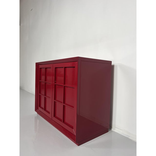 Mid-Century Modern Mid-Century Style Red Lacquered Chest of Drawers, Italy For Sale - Image 3 of 6