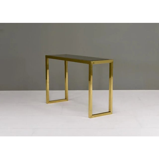 Metal Italian Console Table in Brass and Glass by Nanda Vigo, 1970 For Sale - Image 7 of 18