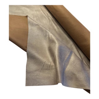 Arhaus Eco Leather Upholstery Fabric – Eagle Cres Mushroom – 6 Yards For Sale