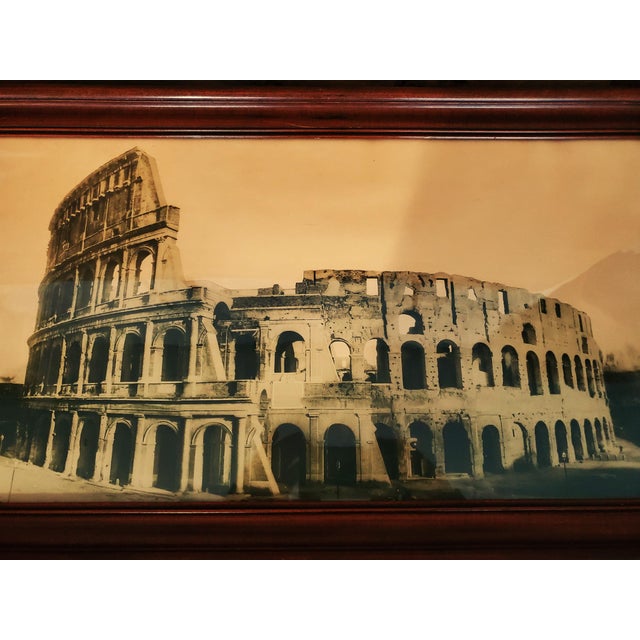 Large Scale 19th Century Grand Tour Photo of the Roman Colosseum/ 1914, Framed For Sale - Image 4 of 5