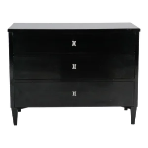 Three Drawer Ebonised Chest