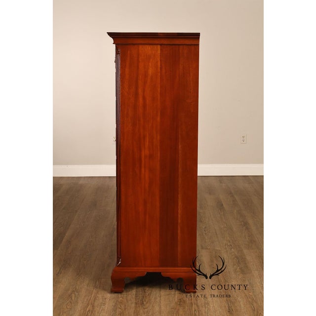 Stickley Georgian Style Banded Mahogany Tall Chest For Sale - Image 14 of 18