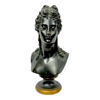 Bronze Bust of a Classical Female Figure For Sale