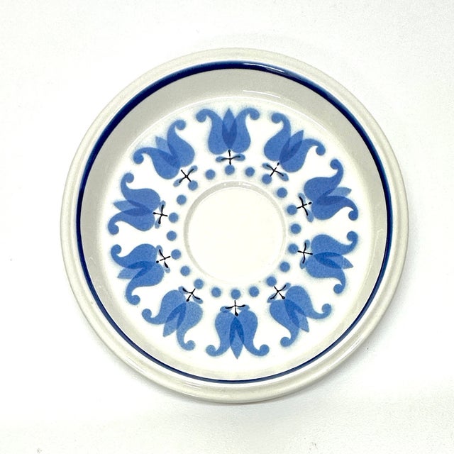 Chalky Blue Vintage Wall Plate Curation - Group of 7 For Sale - Image 10 of 12