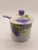 Gorgeous Handpainted jelly, condiments, honey jar with matching spoon