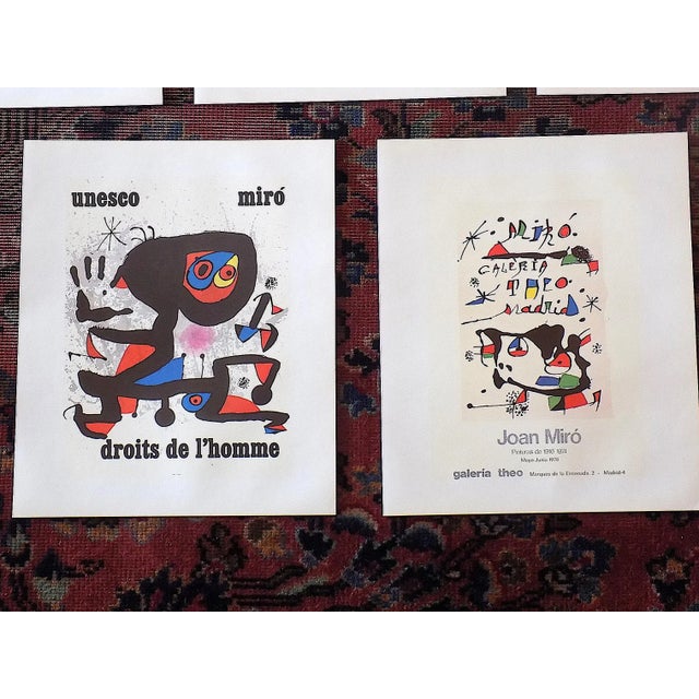 Joan Miró Vintage Mid 20th C. Modern Joan Miro Abstract Lithographs - Set of 7 For Sale - Image 4 of 8