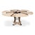 Not Yet Made - Made To Order Transitional Round Dining Table, Medium – Bleached Oak With Hammered Iron Accents For Sale - Image 5 of 11