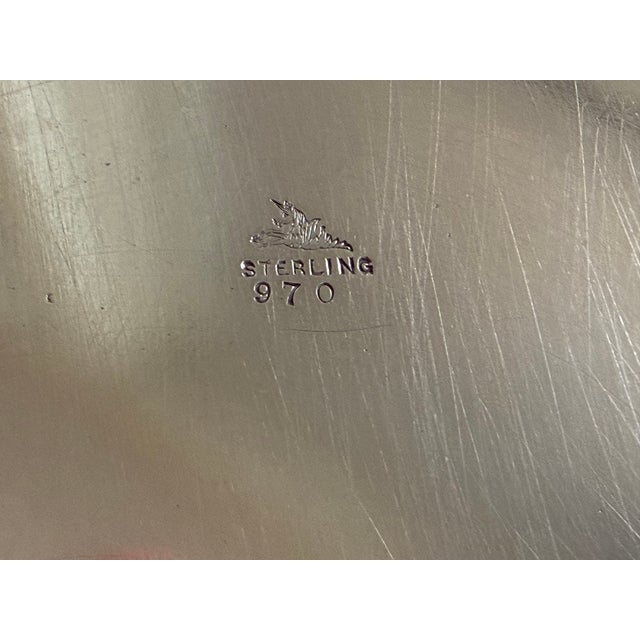 Early 20th Century Theodore B. Starr Sterling Silver Footed Serving Bowl No. 970 | 463 Grams | Repoussé Scroll Border For Sale - Image 4 of 7