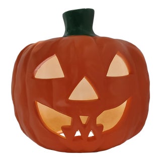 Vintage Halloween Ceramic Pumpkin For Sale