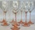 1980’s Made in France Blush Pink Wine Glasses - Set of 4 For Sale - Image 9 of 13