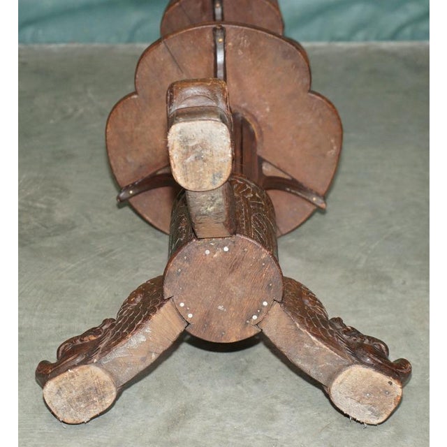 Antique Regency Carved Hardwood 3-Tier Jardinier with Dolphin Supports, 1820 For Sale - Image 16 of 18