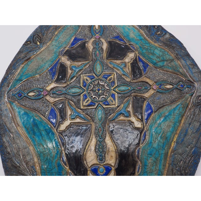 Raku Ceramic Wall Sculpture an Essential Look by Stefania Zoppellaro, 2022 For Sale - Image 3 of 6