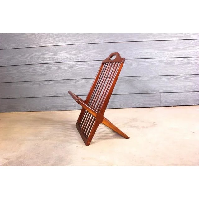 Arthur Umanoff Mid Century Arthur Umanoff for Washington Woodcraft Record Magazine Holder Rack For Sale - Image 4 of 9