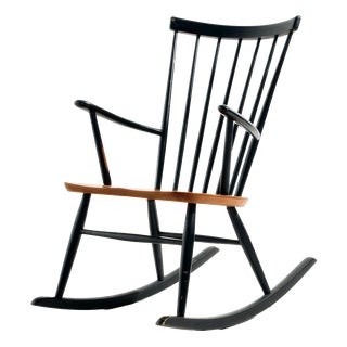 Beech Rocking Chair by Roland Rainer for Hagafors, 1960s For Sale