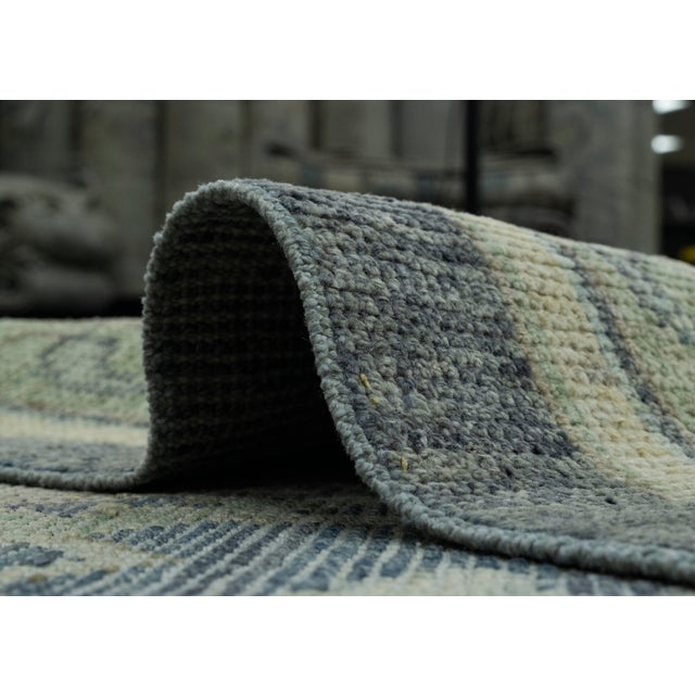 Black Turkish Oushak Rug 4'11" x 7' #17342 For Sale - Image 8 of 8