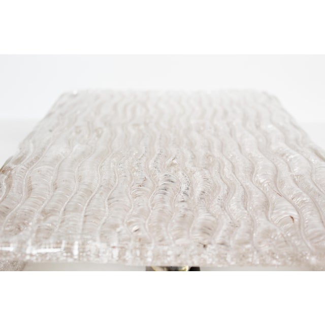 Metal Large Vintage Ice Glass Wall Lamps from Kaiser Leuchten, 1970s, Set of 2 For Sale - Image 7 of 13
