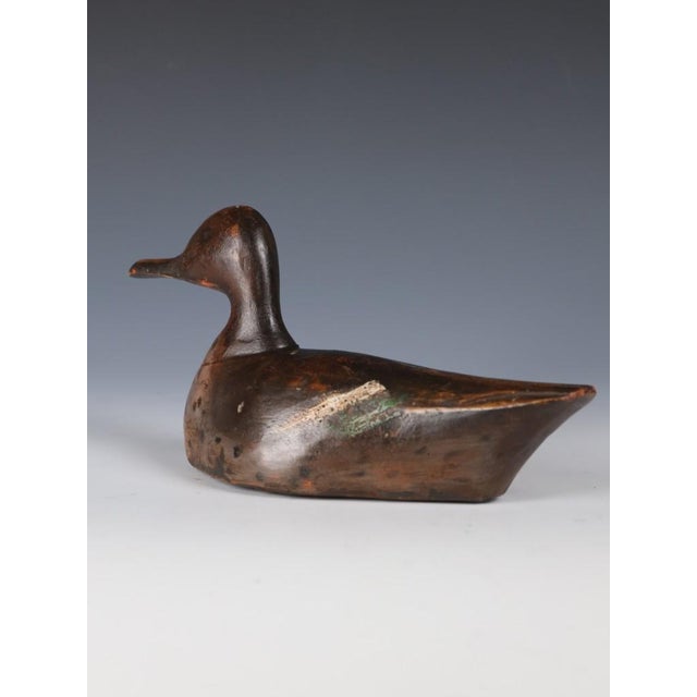 Early Hand-Carved Wooden Duck Decoy, Early 20th Century For Sale - Image 10 of 18