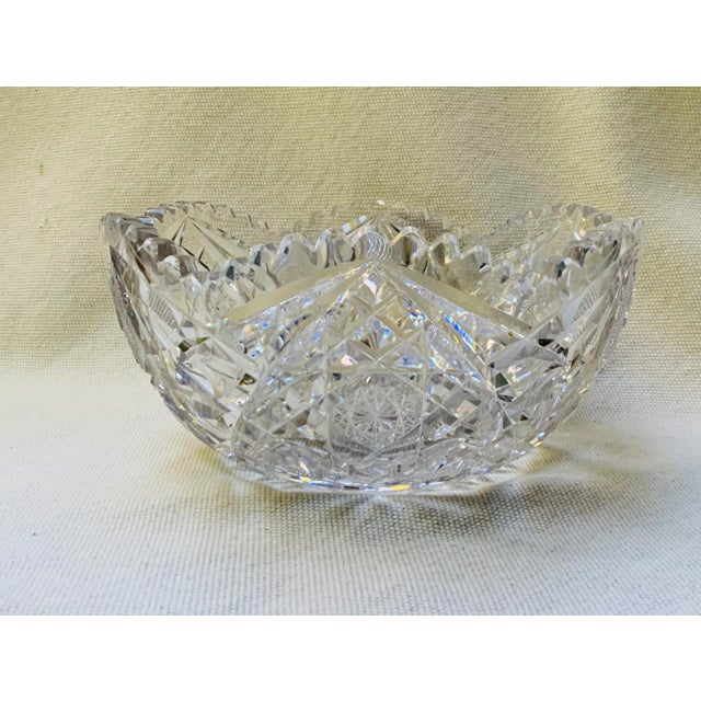 French Cut Crystal Salad Bowl - Late 19th Century c.1880 For Sale - Image 12 of 18