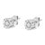 Haus of Brilliance 1/2 Cttw Miracle Set Diamond Stud Earring (J-K Color, I2-I3 Clarity) - Choice of Metal Type (Sterling Silver) - 2 Pieces For Sale - Image 4 of 6