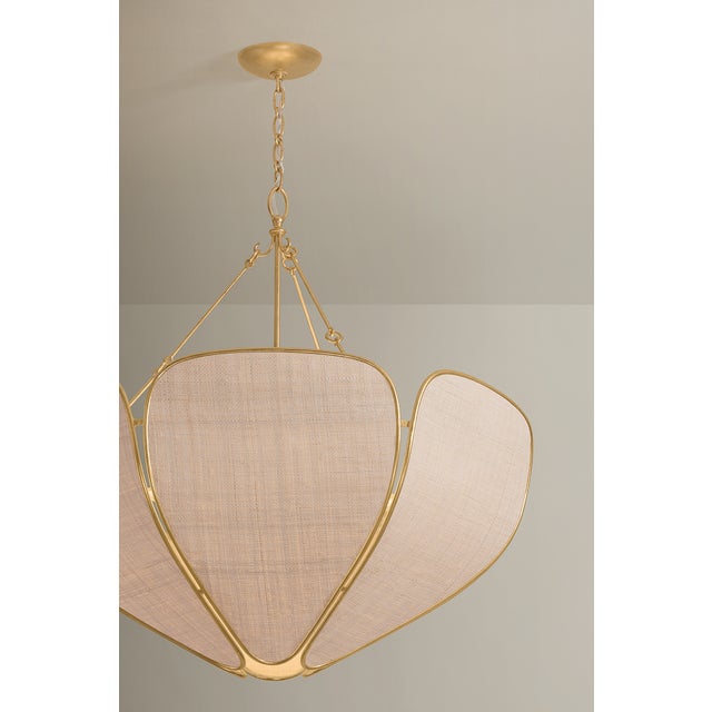 Hudson Valley Lighting Hudson Valley Lighting Bayville 31.75 in. 6 Light Pendant in Vintage Gold Leaf Finish For Sale - Image 4 of 8